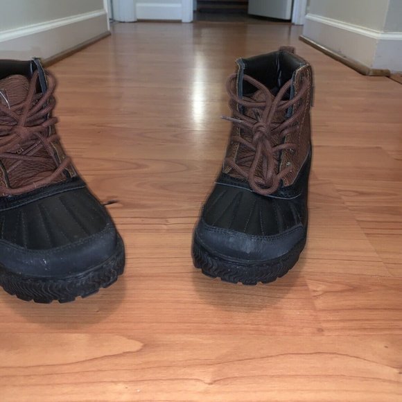 Levis Boys Size 3.5 Winter Snow Duck Boots Brown Tones Casual - Picture 1 of 8